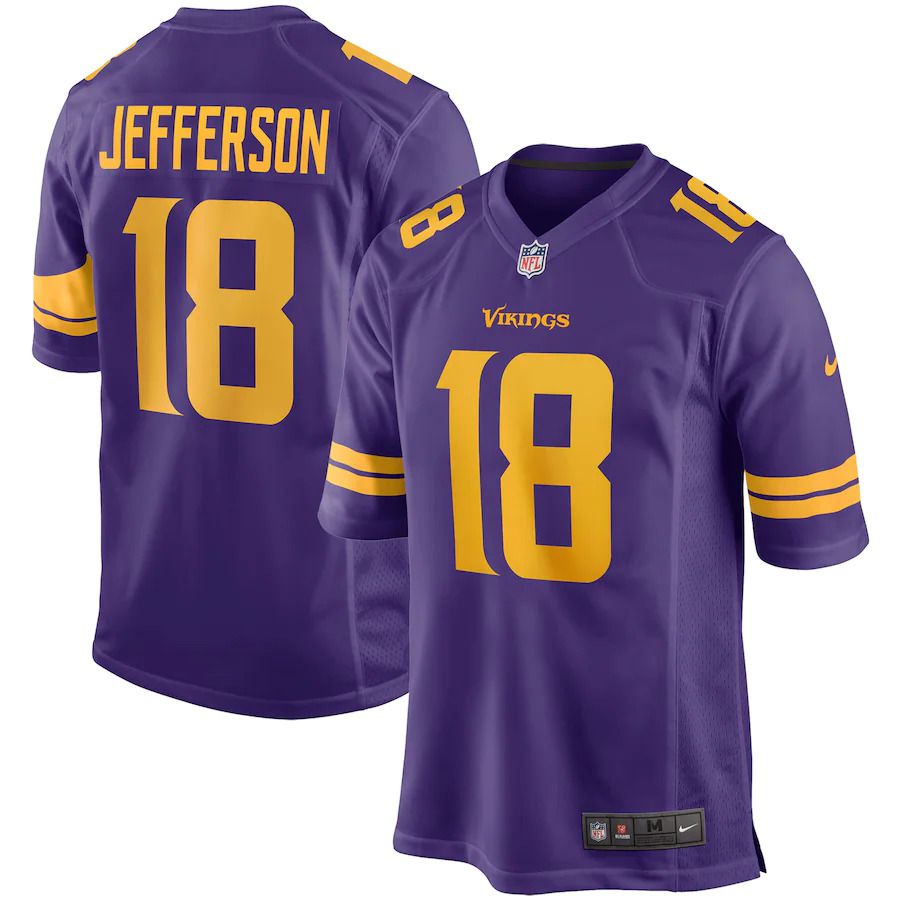 Men Minnesota Vikings #18 Justin Jefferson Nike Purple Alternate Game NFL Jersey->minnesota vikings->NFL Jersey